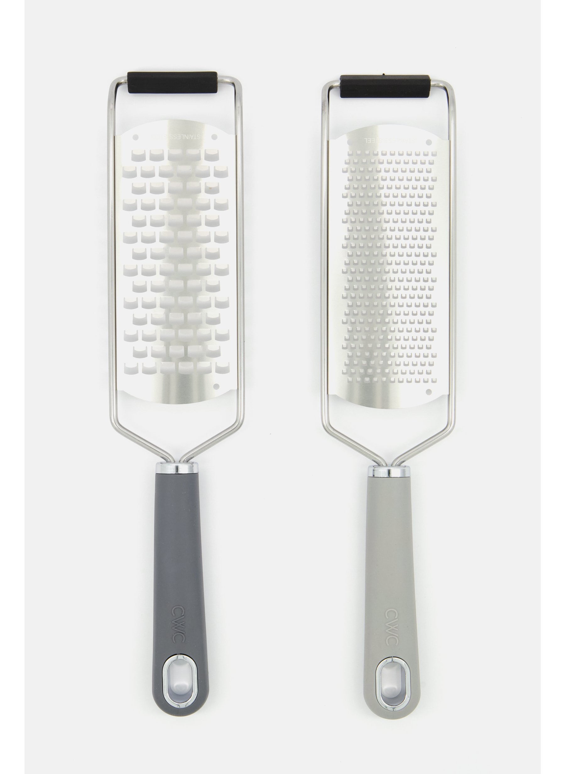 2 Pc Coarse And Fine Grater Set, Silver