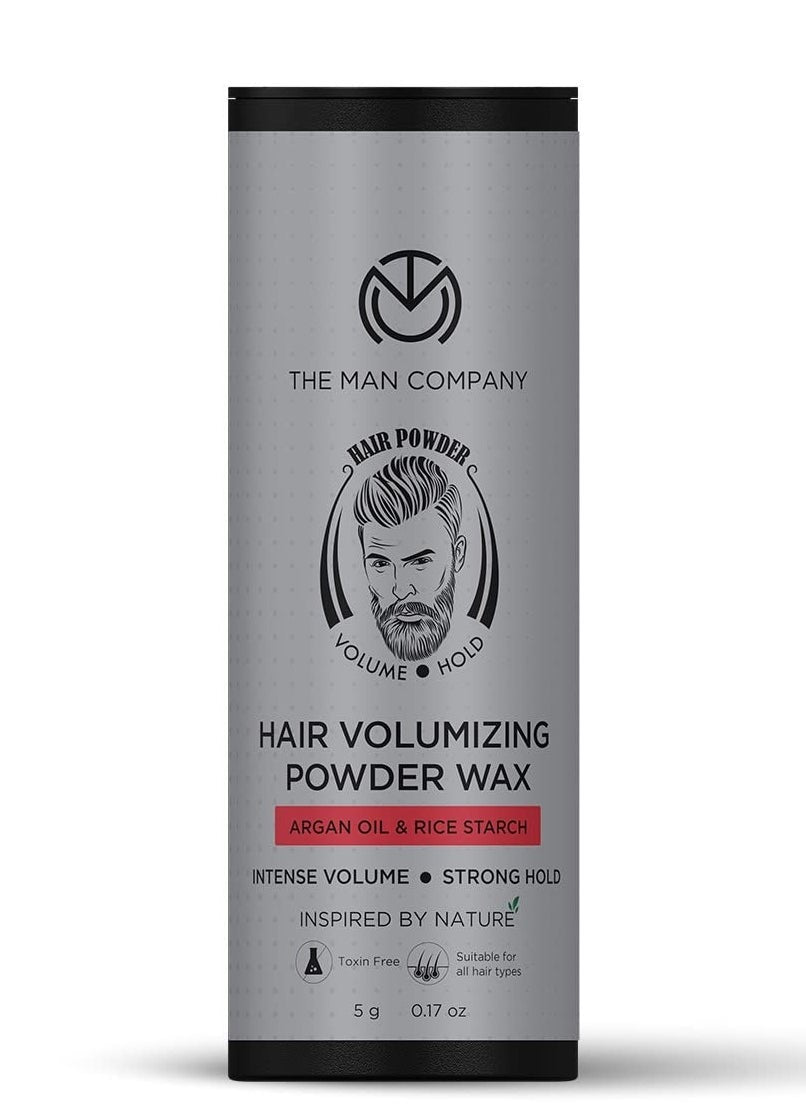 The Man Company Hair Volumizing Powder Wax for Men 5 gm 24 hrs Strong Hold with Matte Finish 100% Natural & Safe Hair Styling Powder Paraben and Sulphate Free