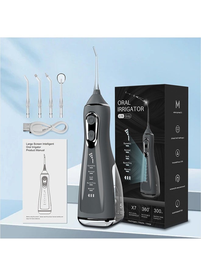 USB Rechargeable Ultimate Handheld Tooth Beautifier & Calculus Removal Water Flosser with 4 Nozzles